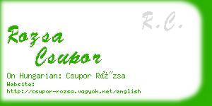 rozsa csupor business card